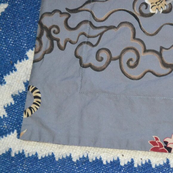 2 Williams Sonoma Kalden Tiger Printed PIllow Shams Gray KING 100% Cotton - Picture 8 of 10